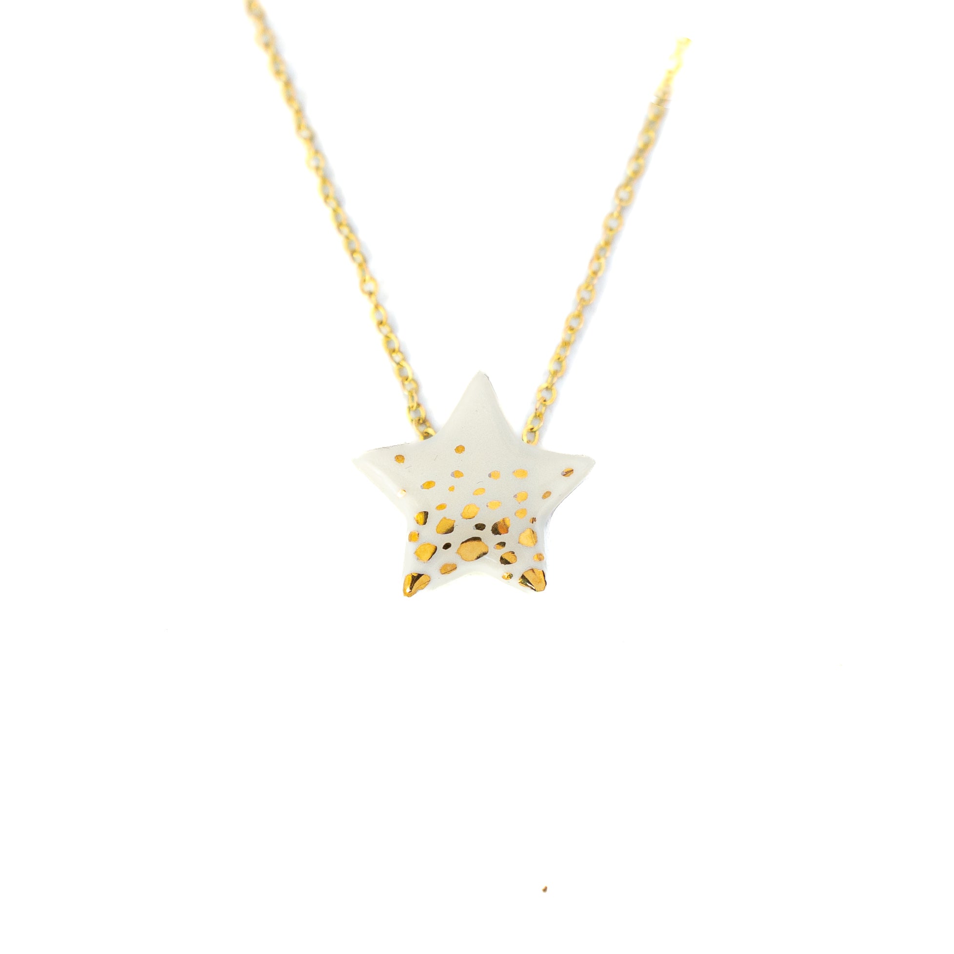 White Sparkly Star Necklace