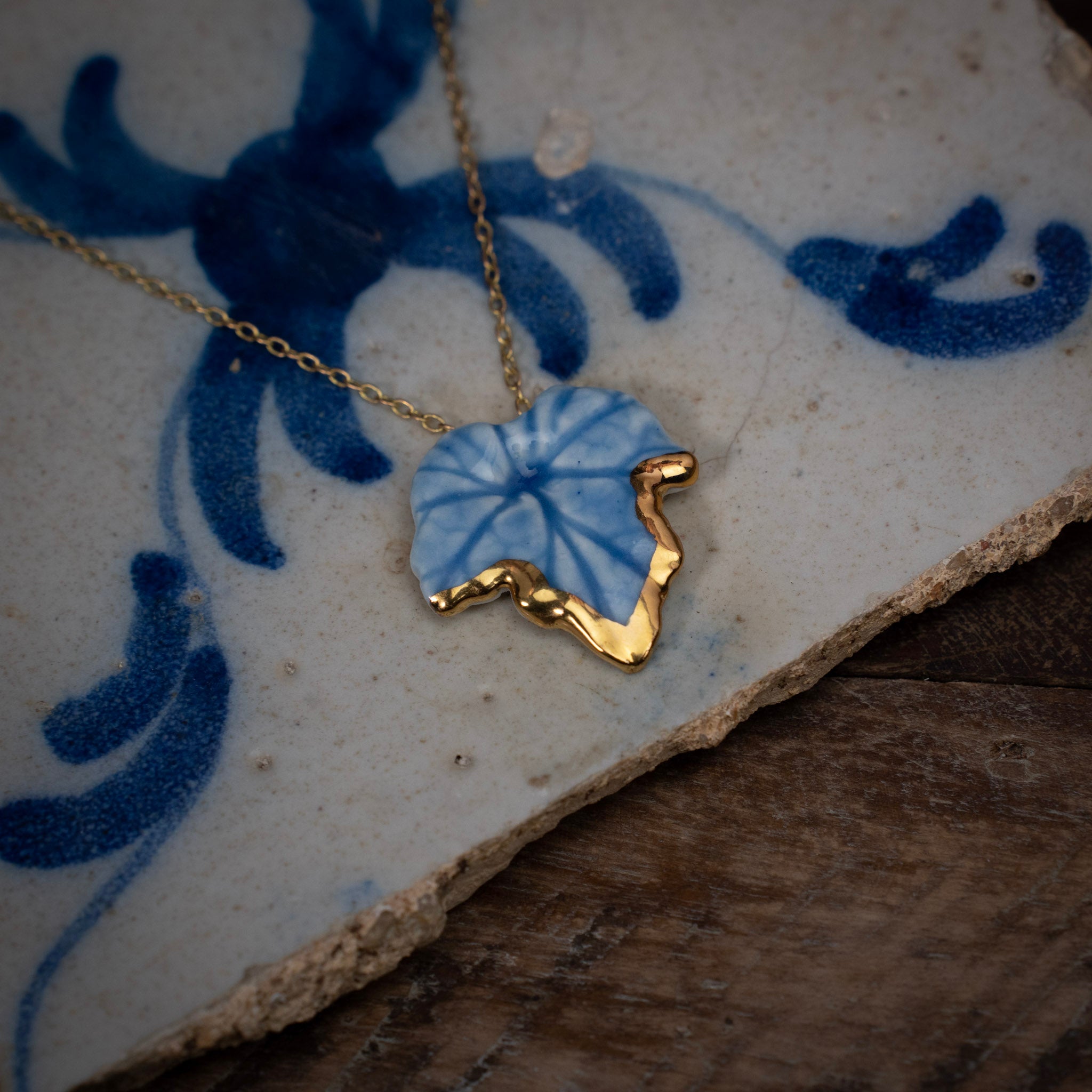 Frozen Ivy Leaf Necklace