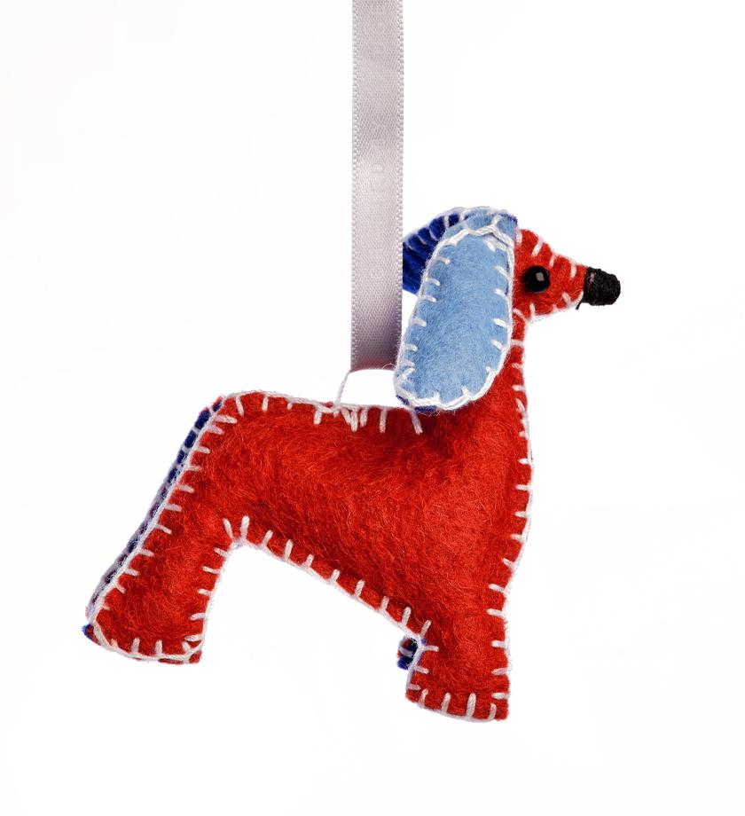 Afghan Hound Ornament, Made by Afghan Refugees in Malaysia