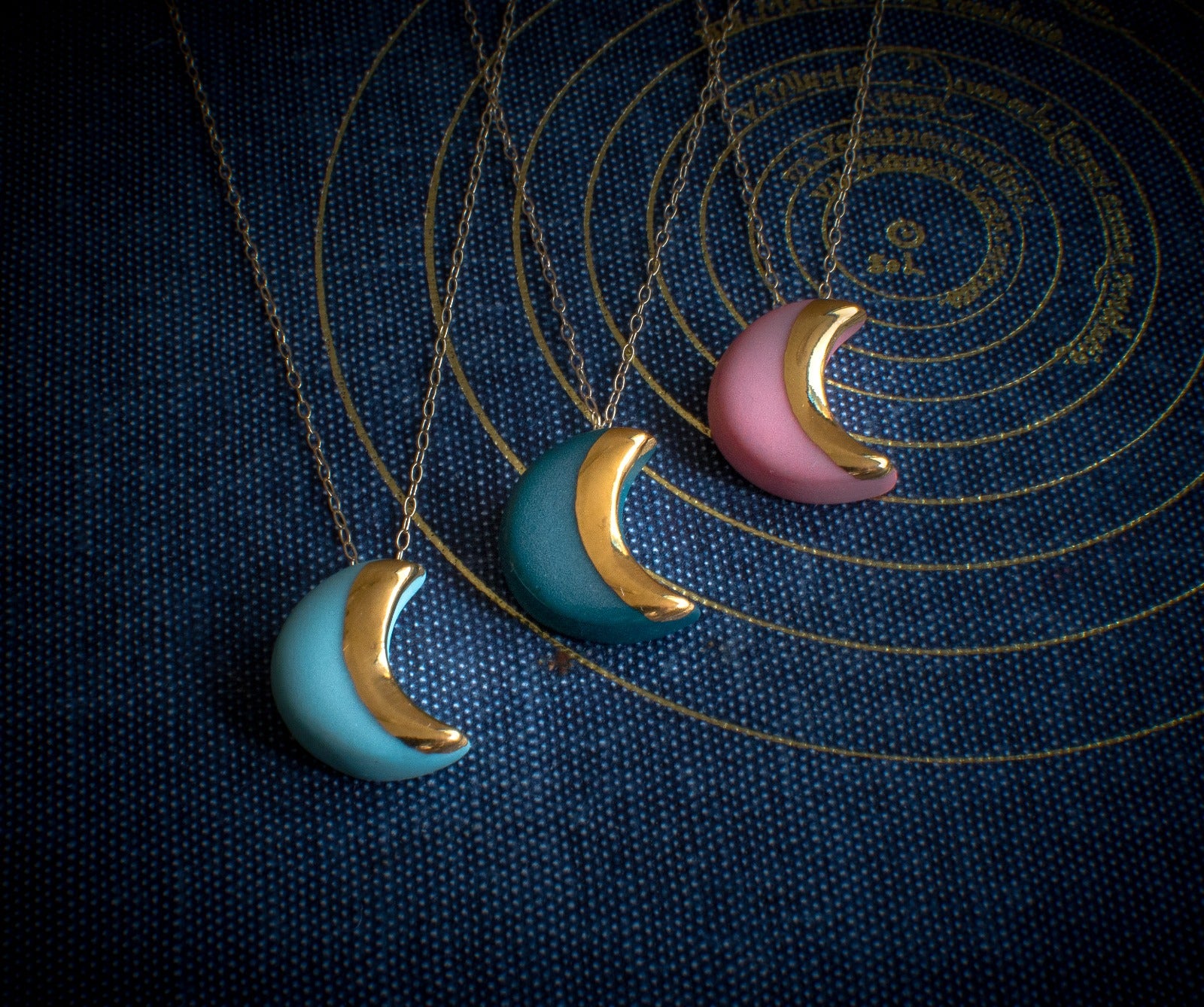 Small Crescent Moon Necklace (more colours)
