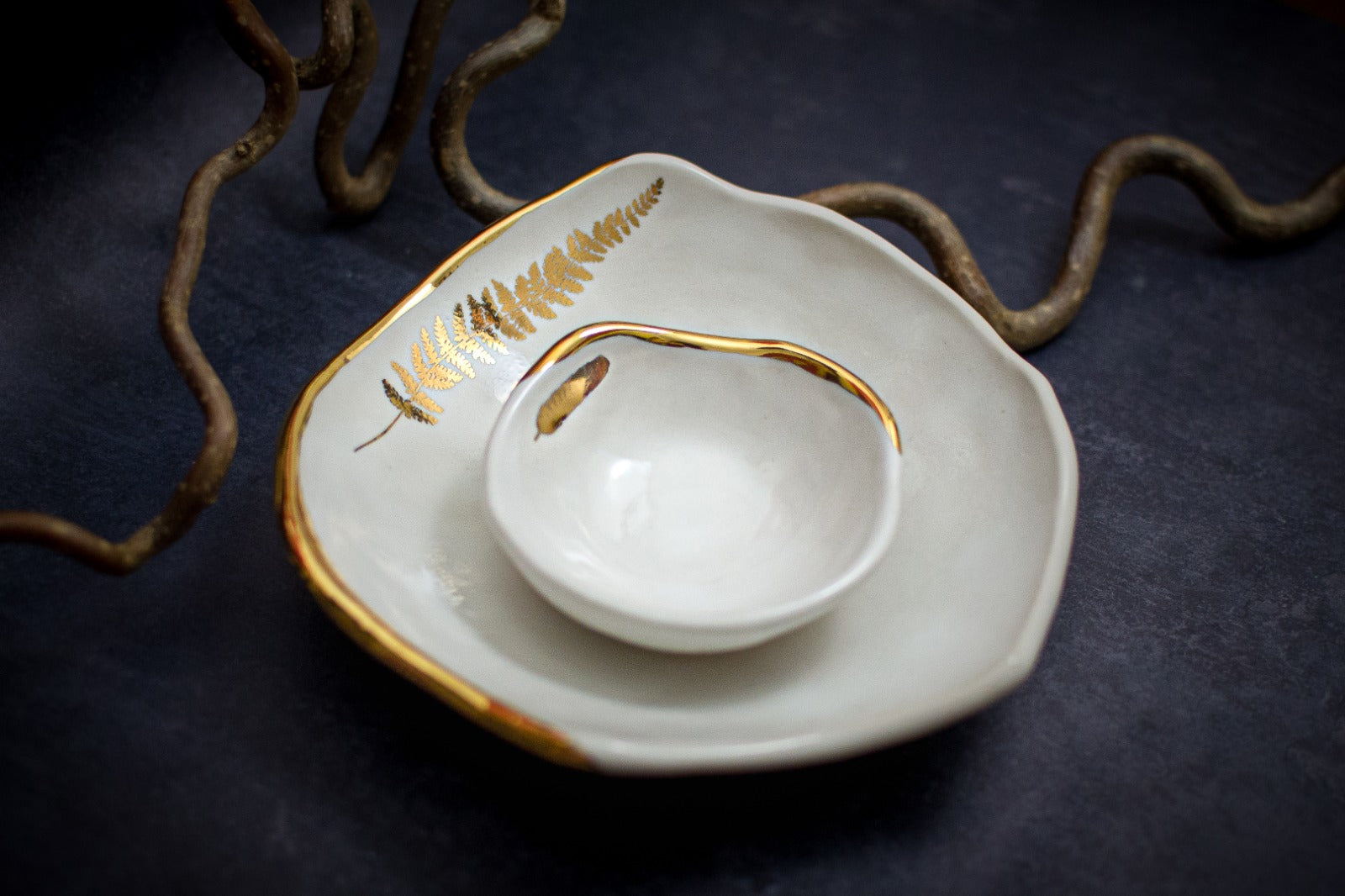 Large Fern Bowl in Glossy White (MADE TO ORDER 2-3 WEEKS)