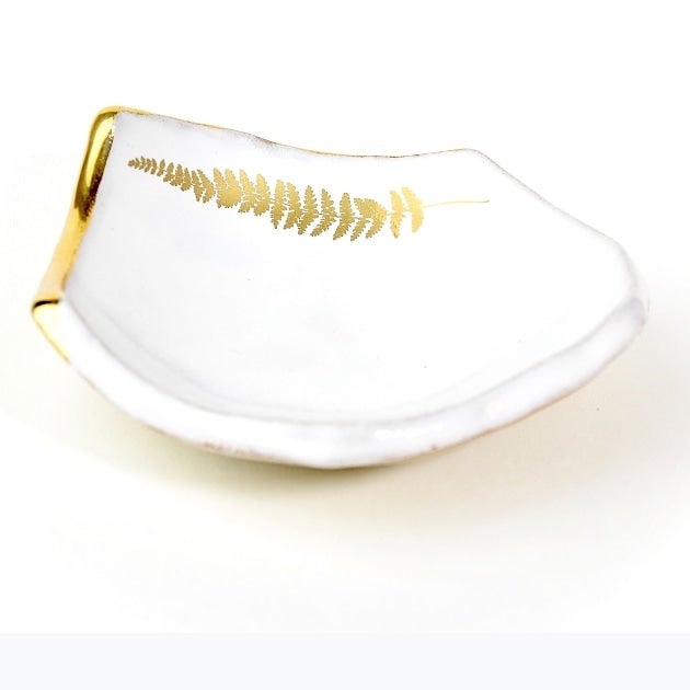 Large Fern Bowl in Glossy White (MADE TO ORDER 2-3 WEEKS)