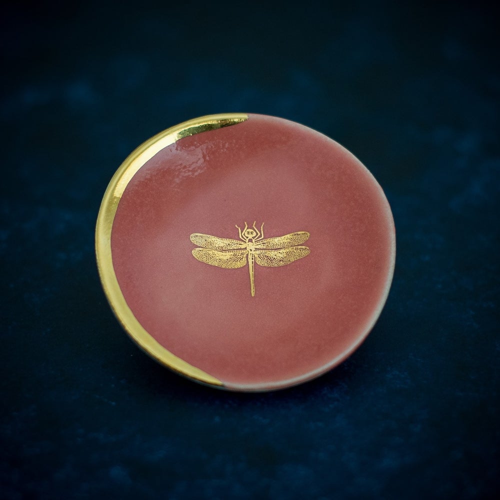 Dragonfly Ring Dish in Pink