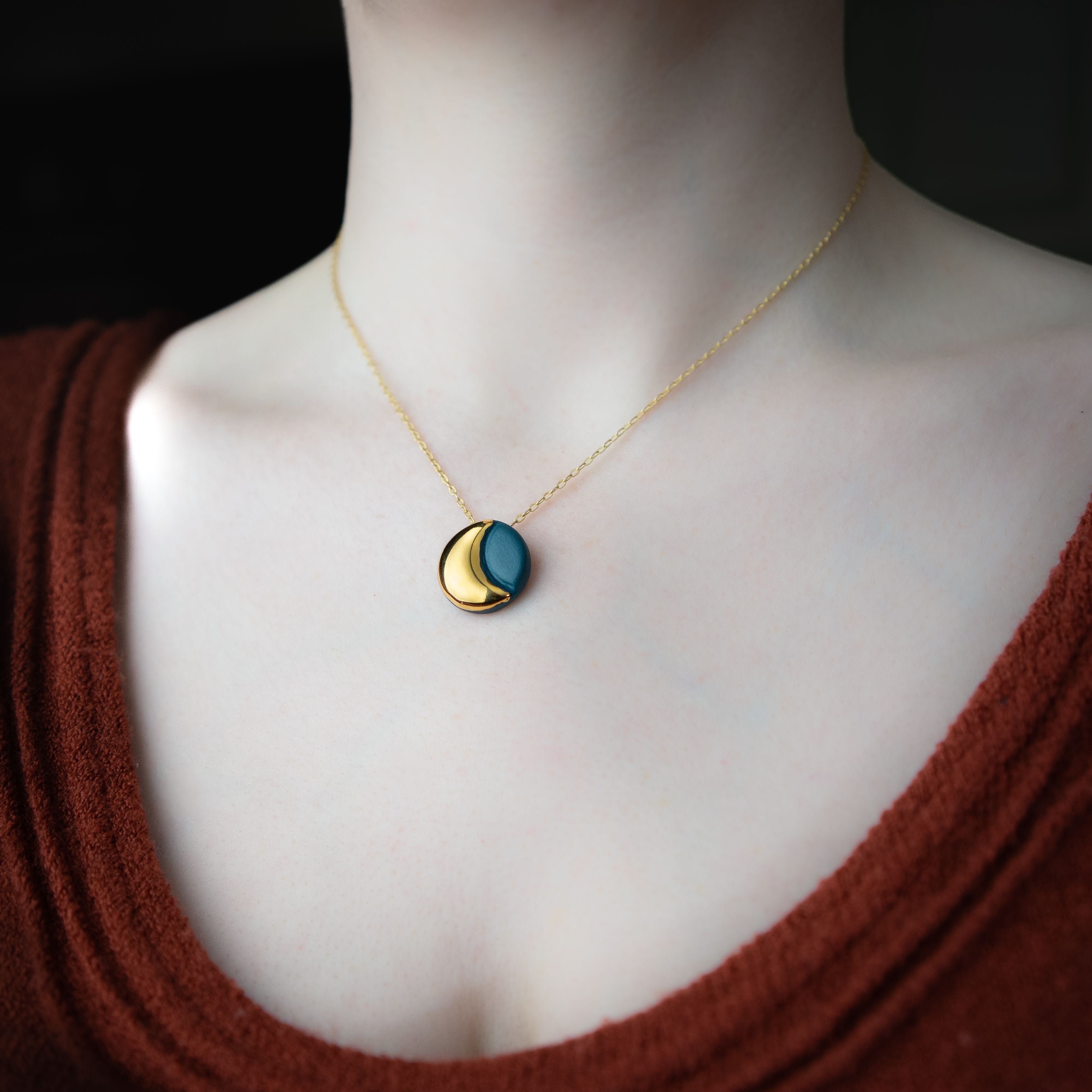 Phases of the Moon Necklace (more colours)