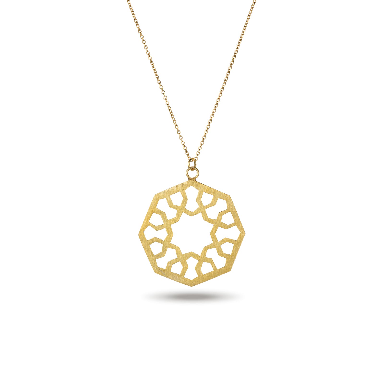 Large Statement Girih Necklace in Gold Vermeil