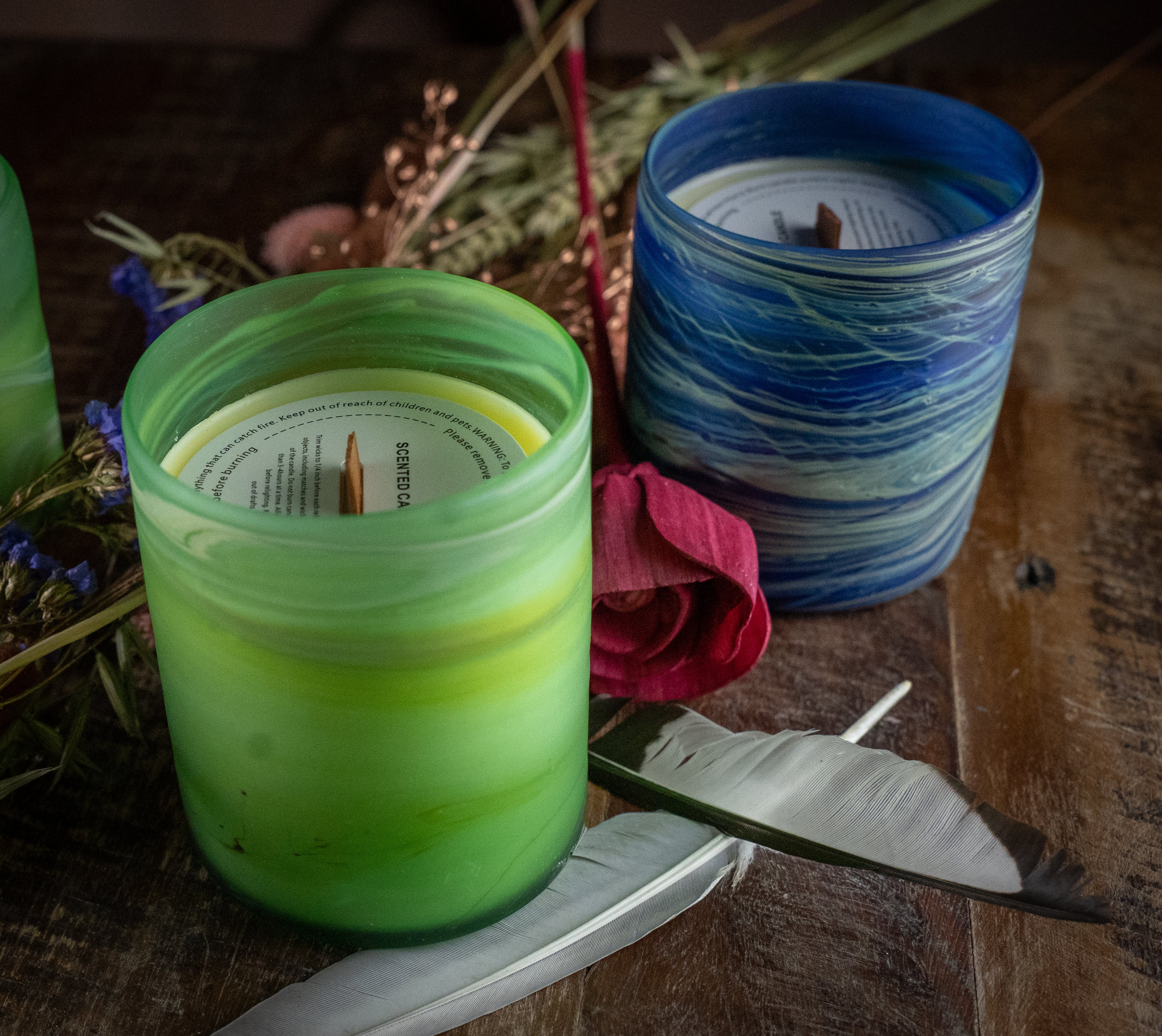 Phoenician Glass Beeswax Candle