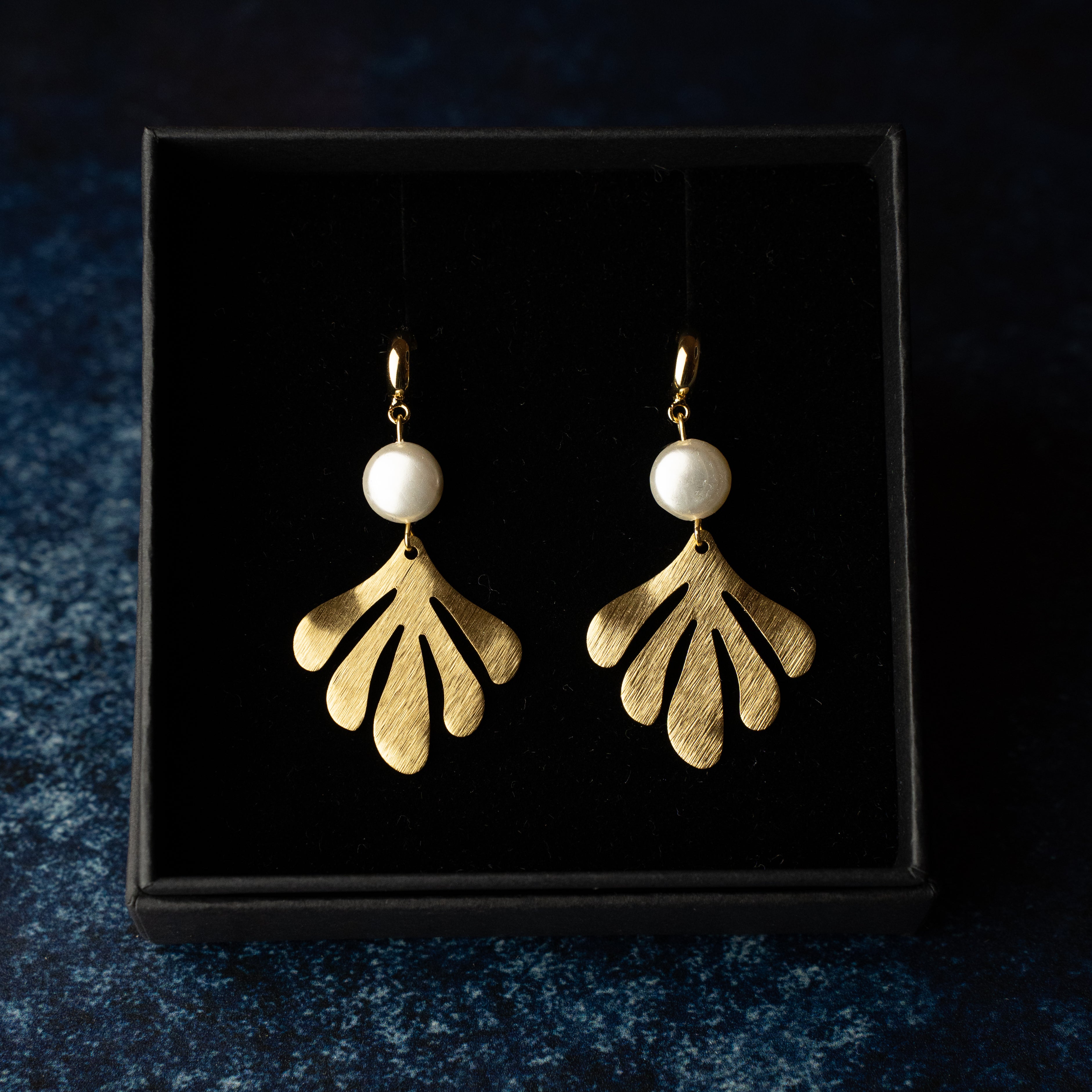 Matisse Brass and Freshwater Pearl Earrings