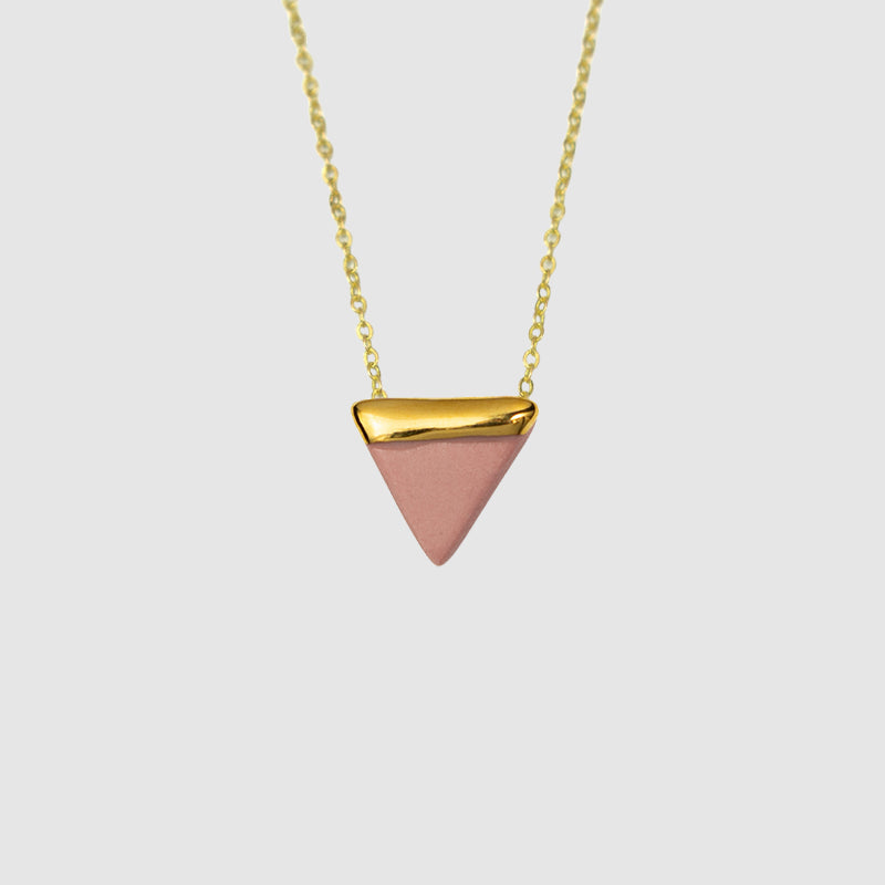 Porcelain Triangle and Gold Necklace (more colours)