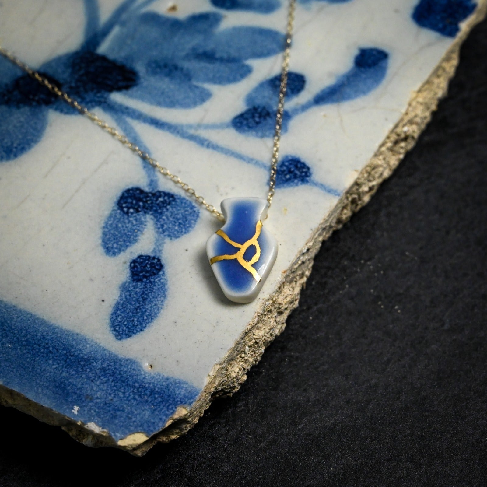 Kintsugi Tiny Vase Necklace