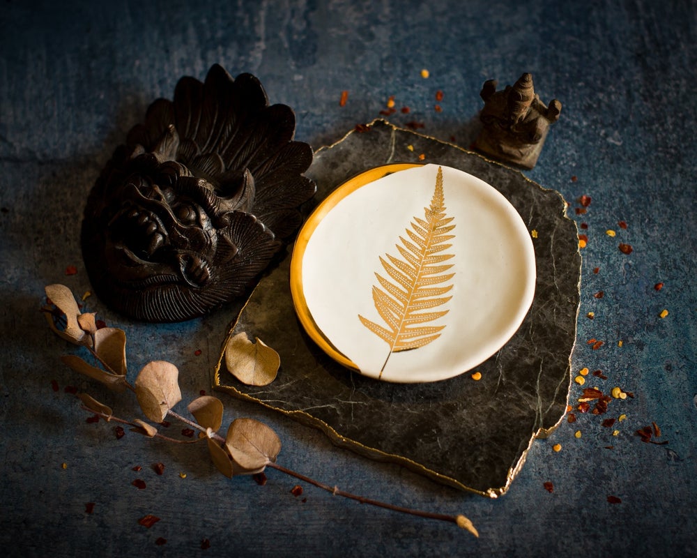 Fern Ring Dish in White (Made to Order)
