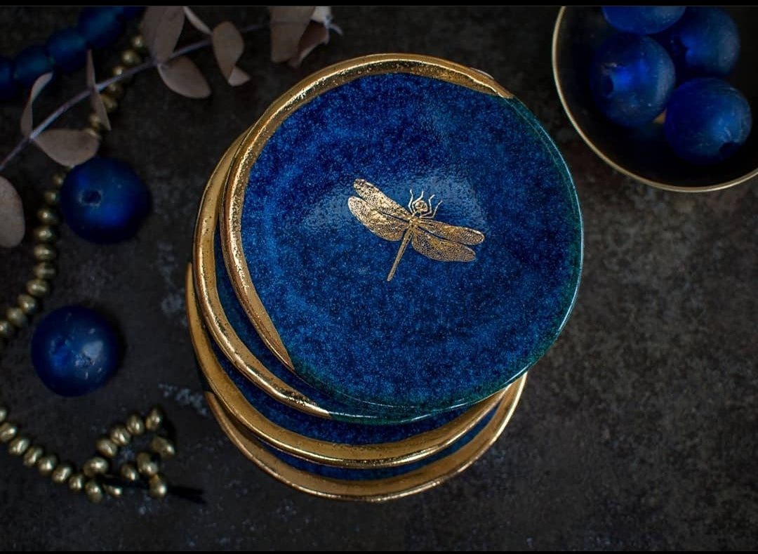 Dragonfly Ring Dish in Lapis Blue