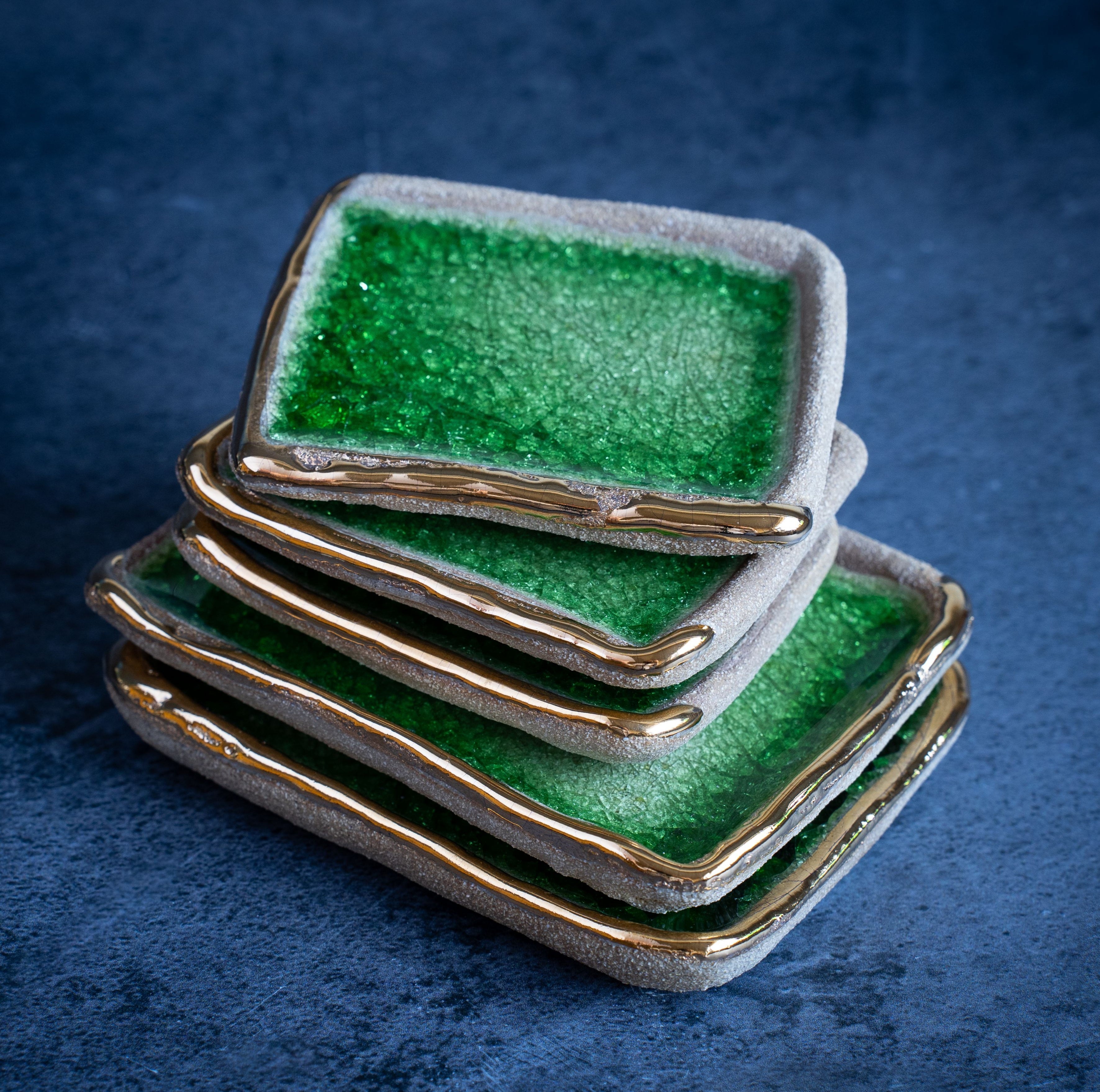 Small Recycled Glass Soap Dish