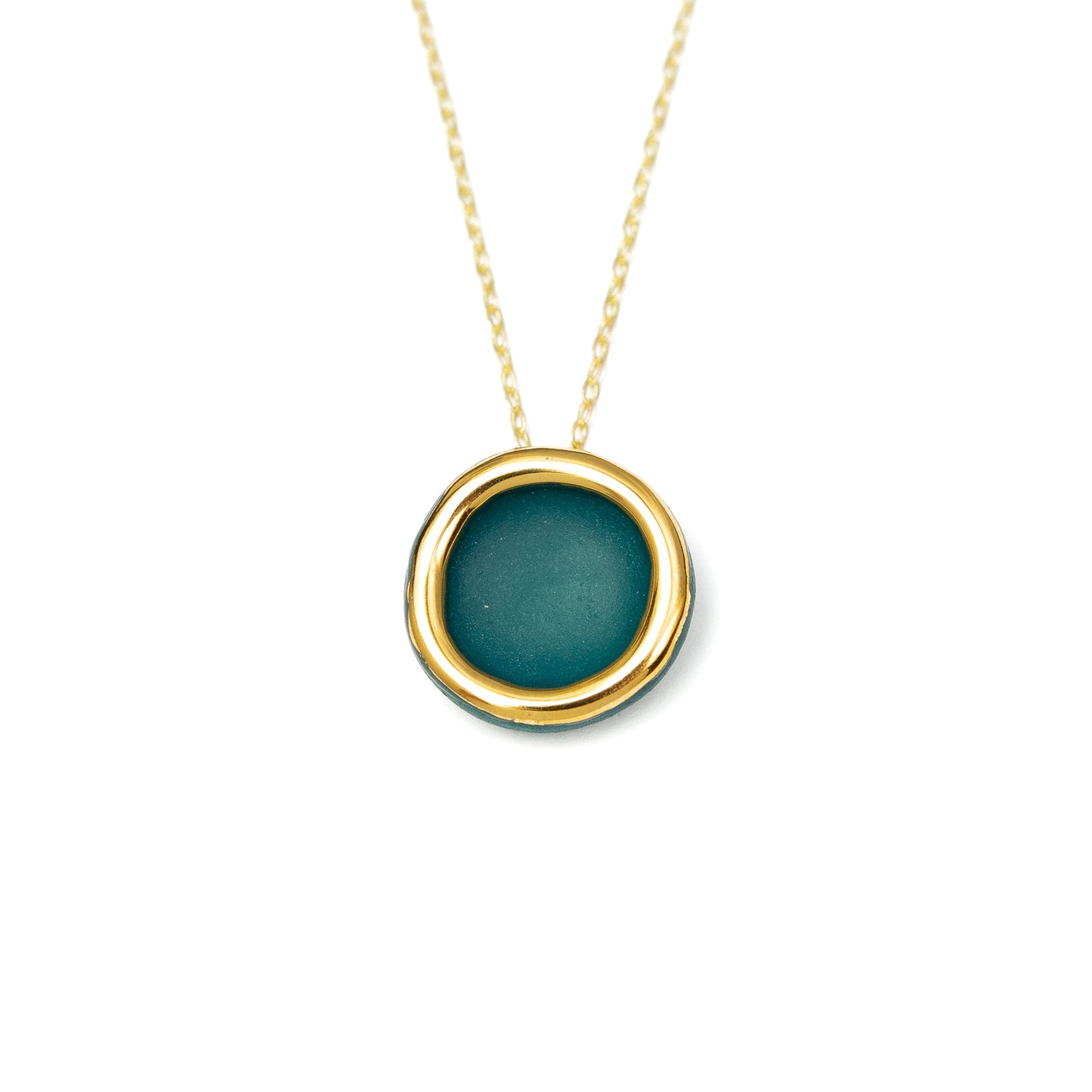 Teal Halo Necklace